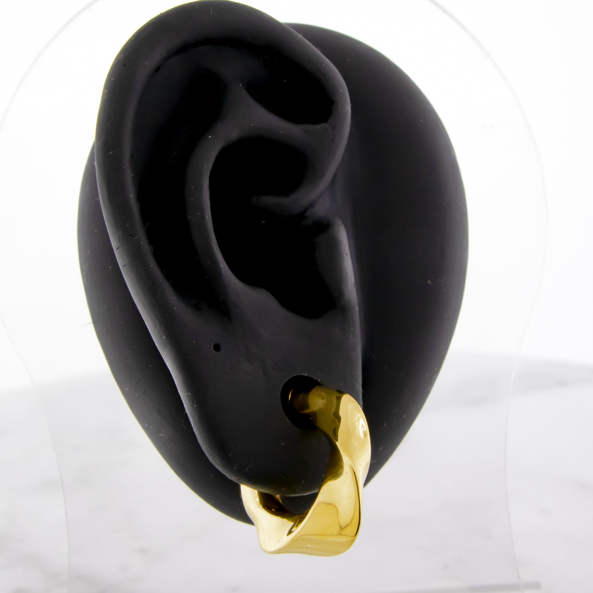 6G Steel Cast Wave Twist Textured Ear Weight Clicker