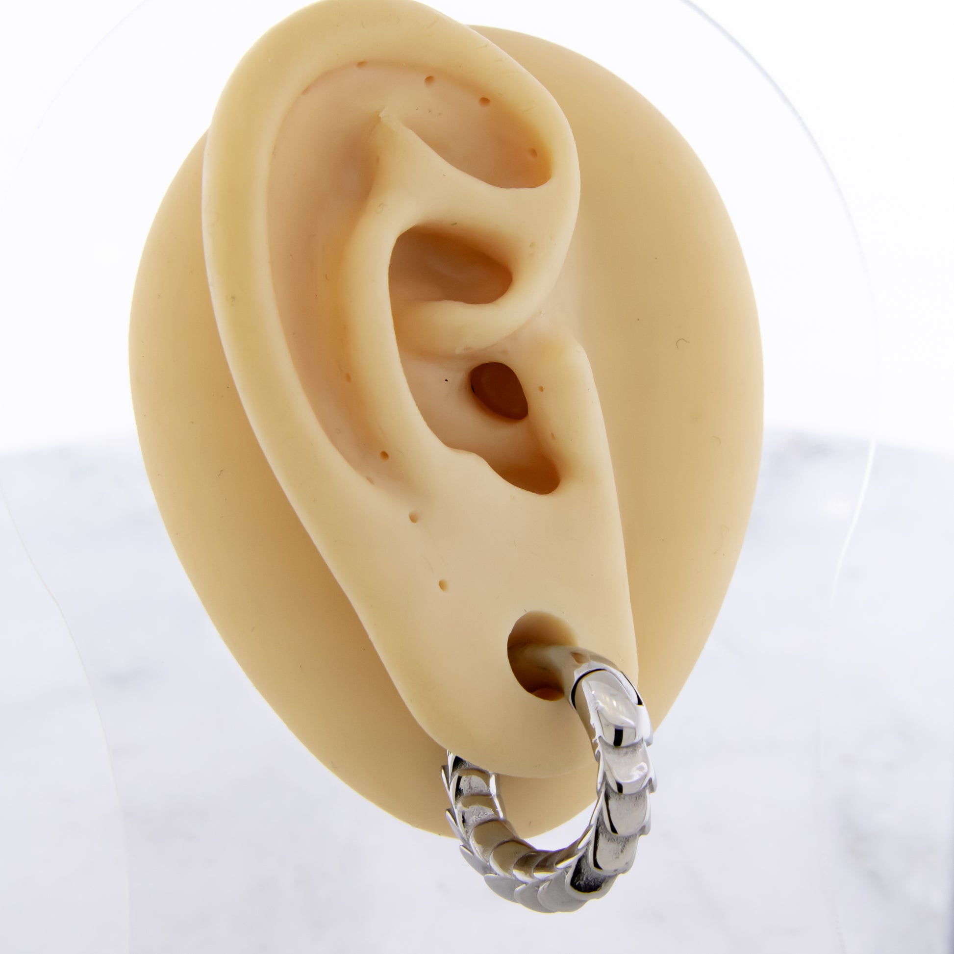 6G Steel Cast Scaled Textured Ear Weight Clicker