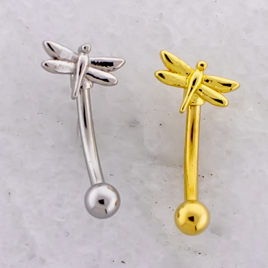 16G Dragonfly Curved Barbell - Pierced Addiction