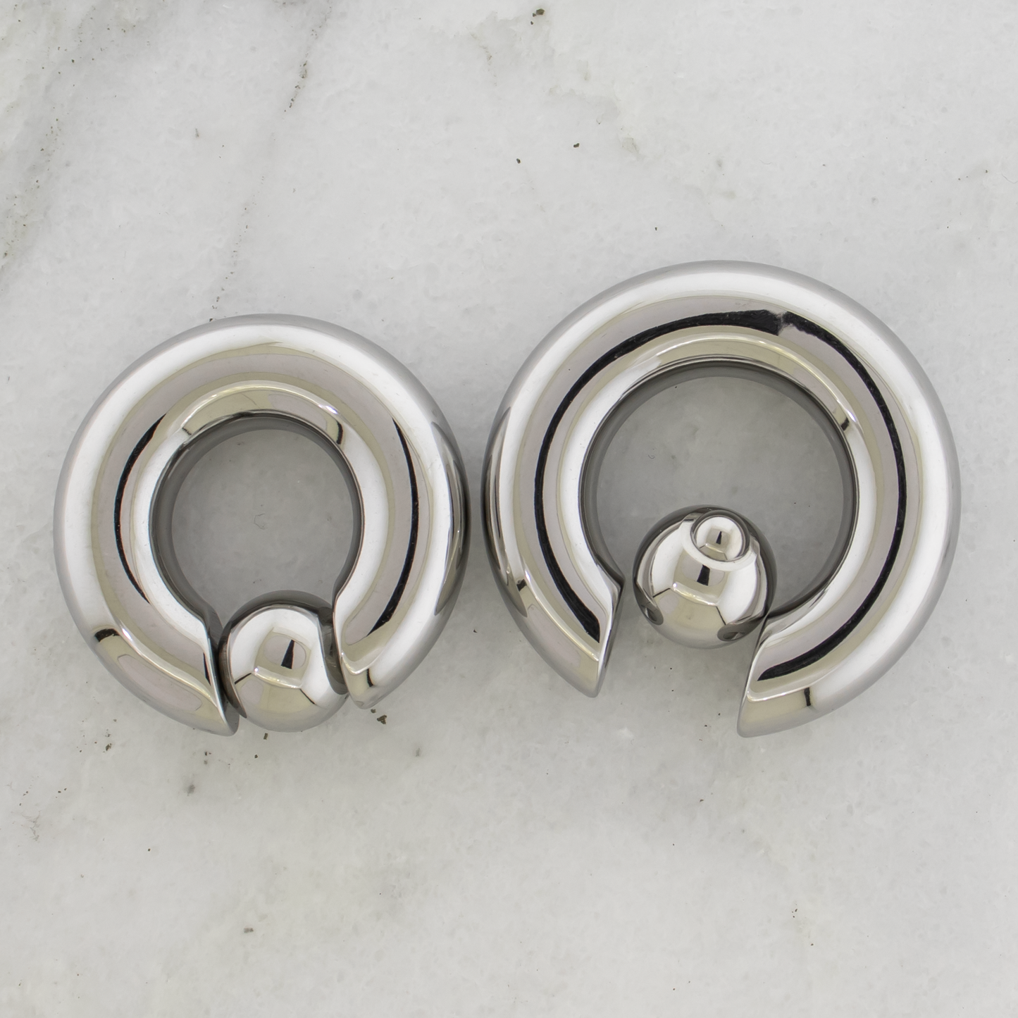 0G Steel Spring Loaded Captive Bead Rings