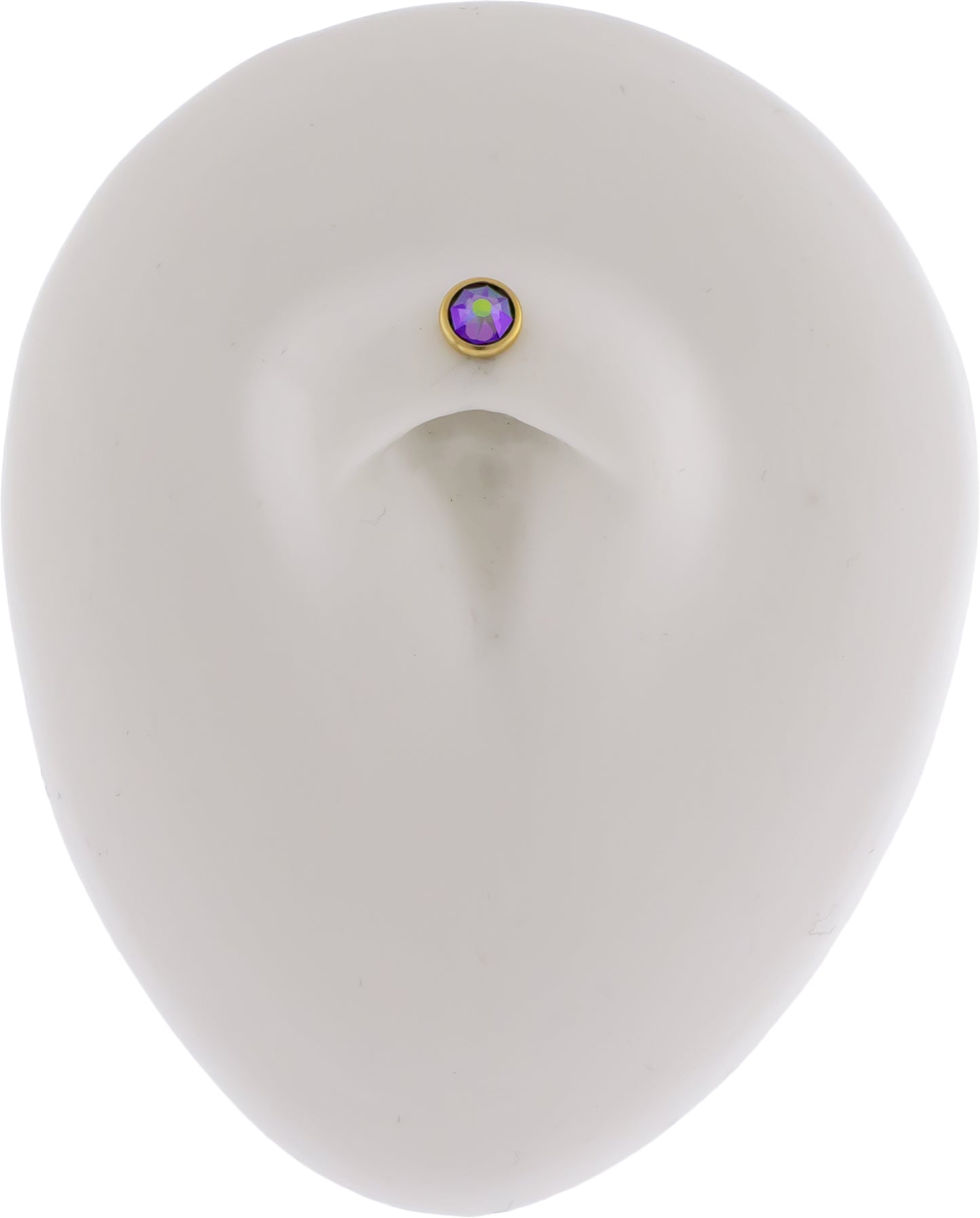 Steel Internally Threaded Gold PVD Gem Disc