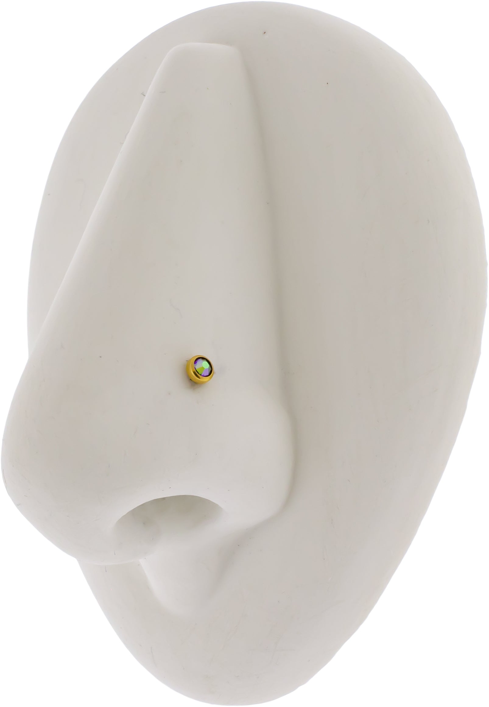 Steel Internally Threaded Gold PVD Gem Disc