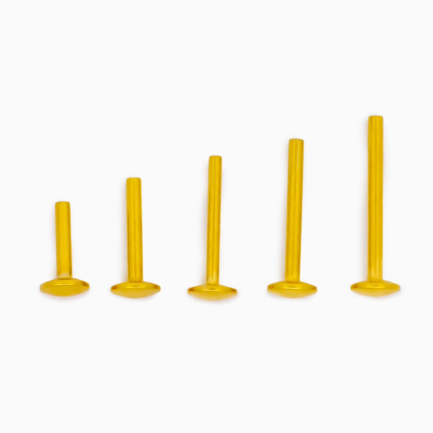 Steel Internally Threaded Labrets - Gold PVD