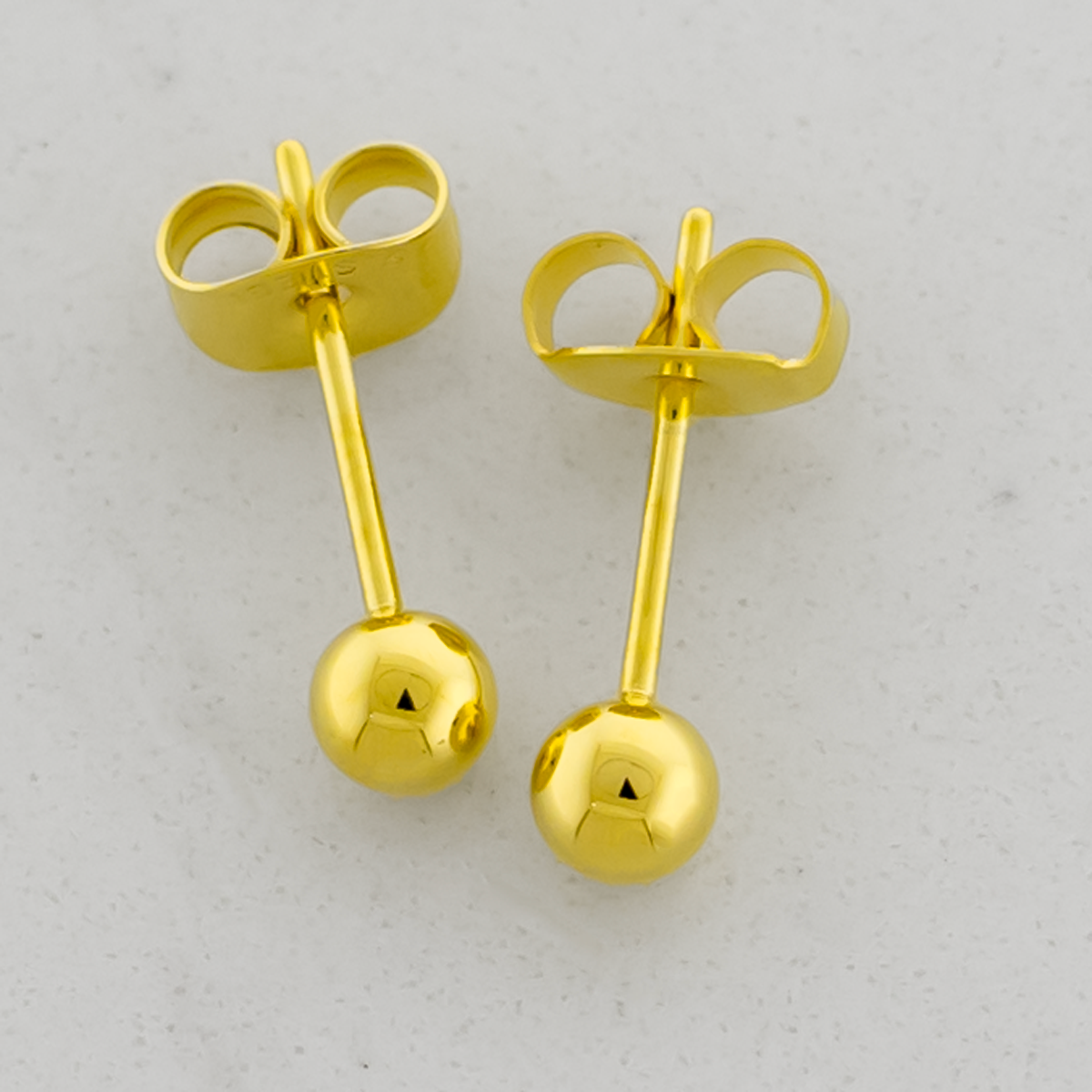 Steel Plain Ball Earring Studs