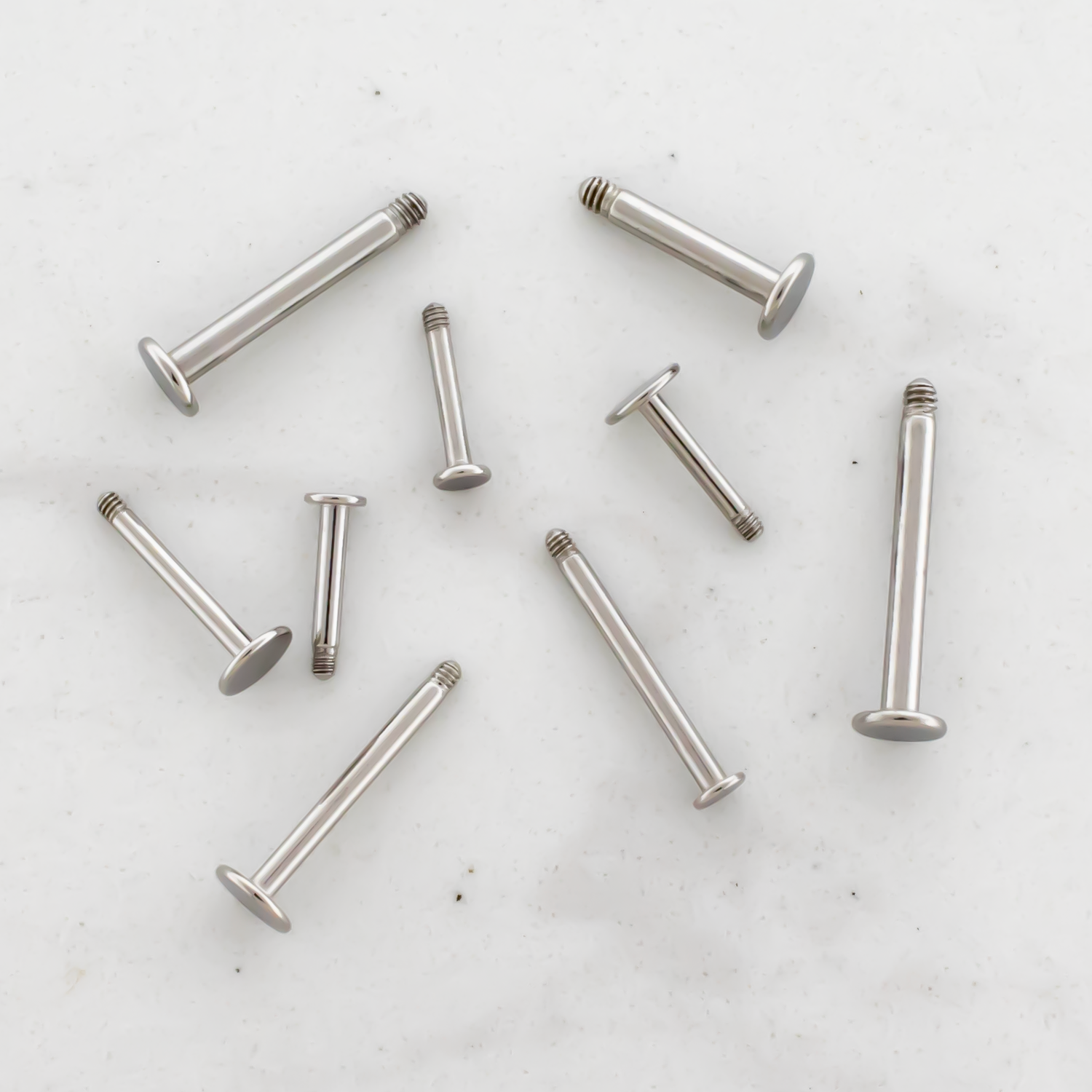 18G-14G Steel External Labret - Post Only - Pierced Addiction