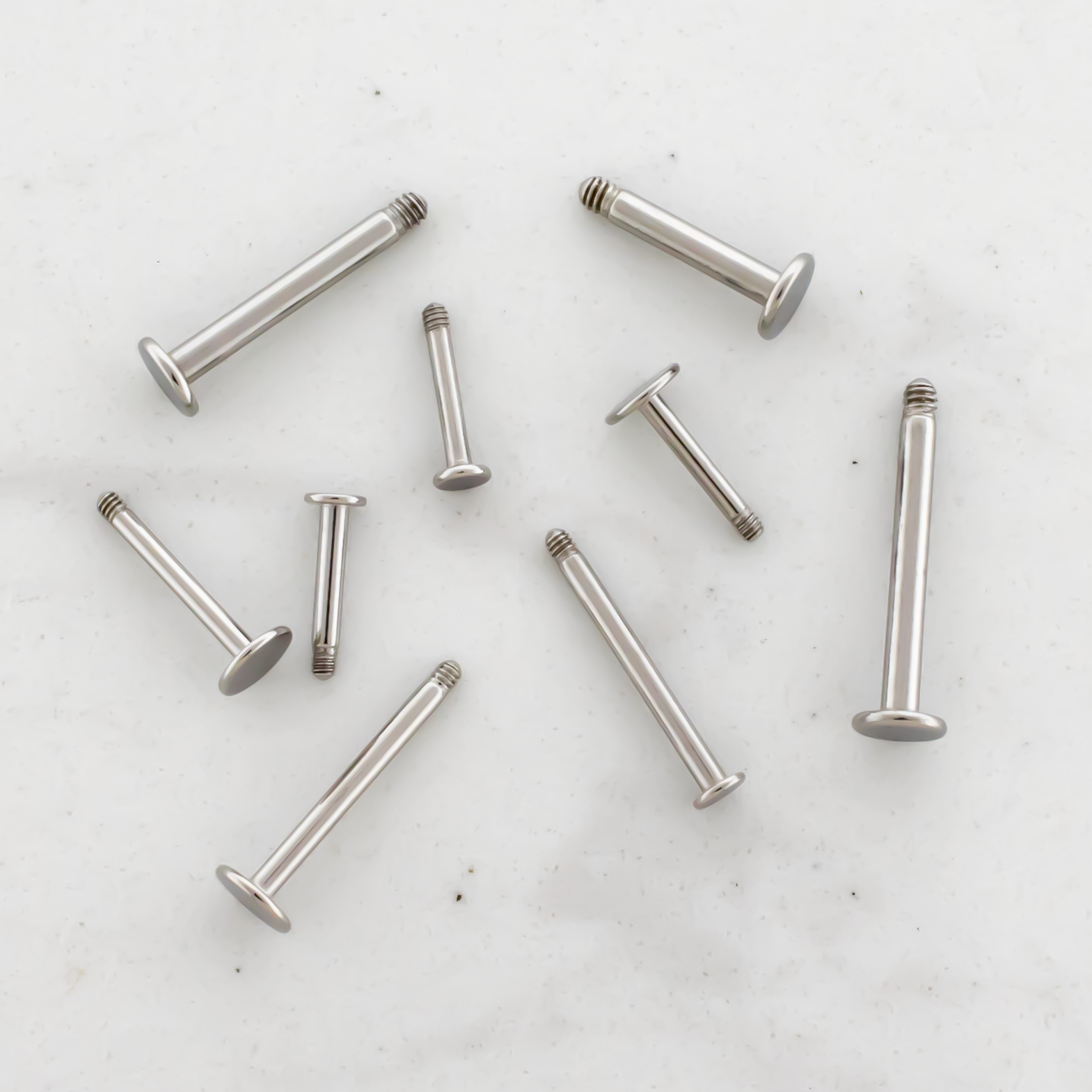 18G-14G Steel External Labret - Post Only - Pierced Addiction