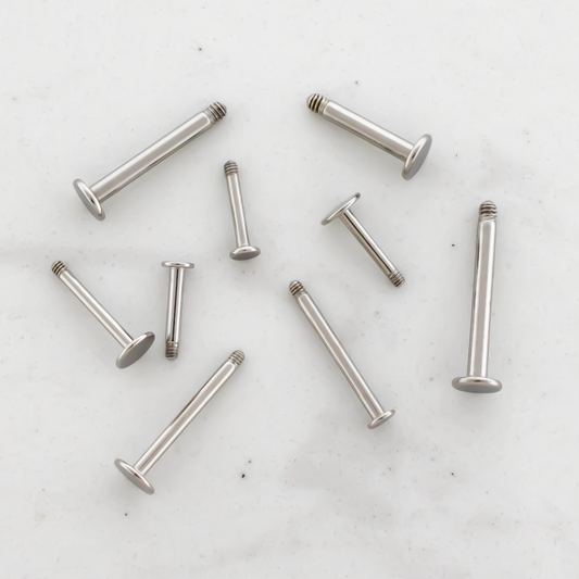 18G-14G Steel External Labret - Post Only - Pierced Addiction