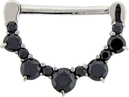 14G Alternating Gem Nipple Clicker