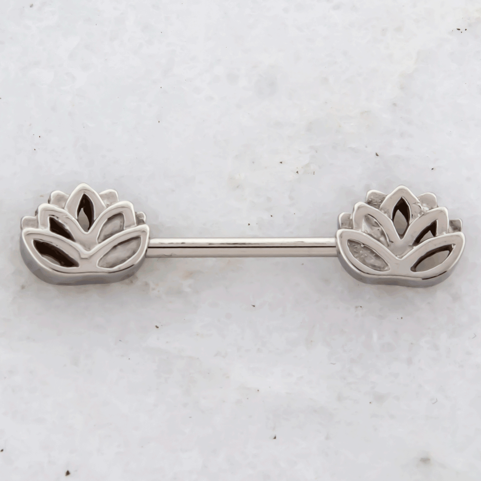 14G Lotus Nipple Barbell - Pierced Addiction