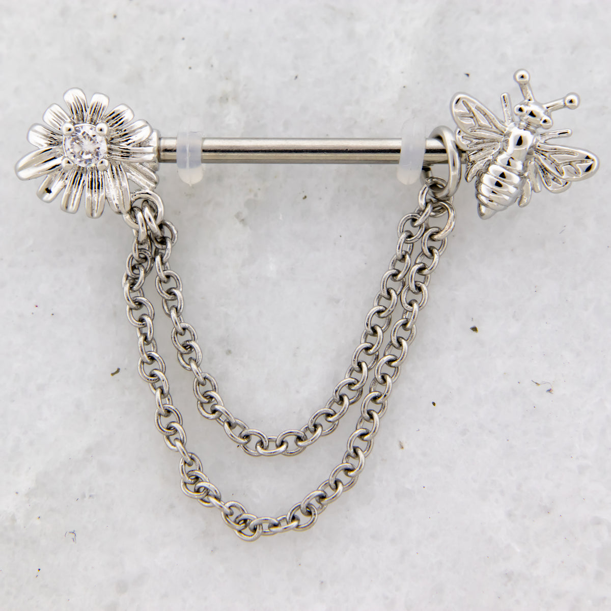 Nipple Stirrup with Bee & Sunflower