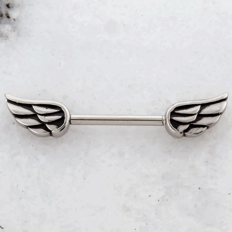 14G Wing Nipple Barbell - Pierced Addiction