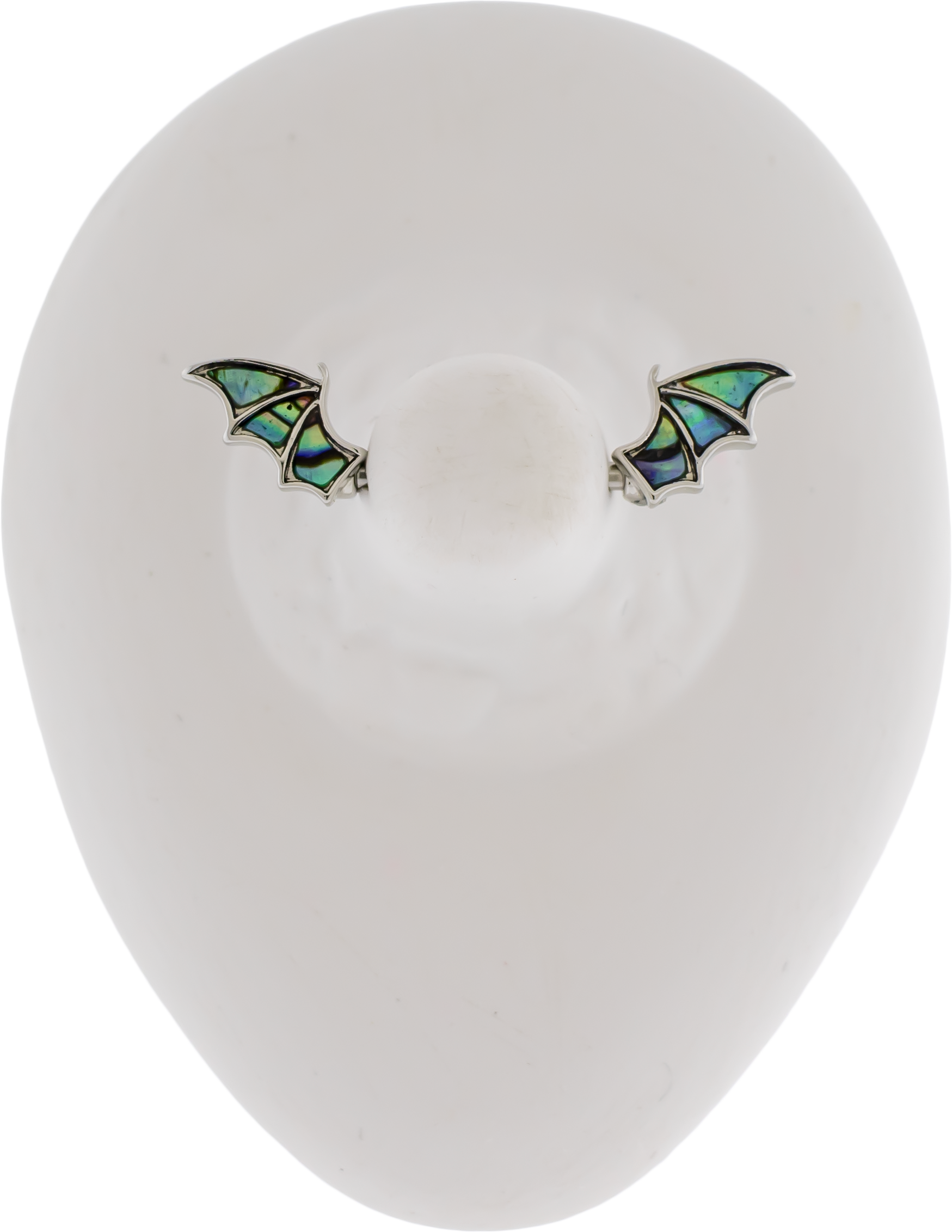14G Abalone Shell Bat Wing Nipple Barbell - Pierced Addiction