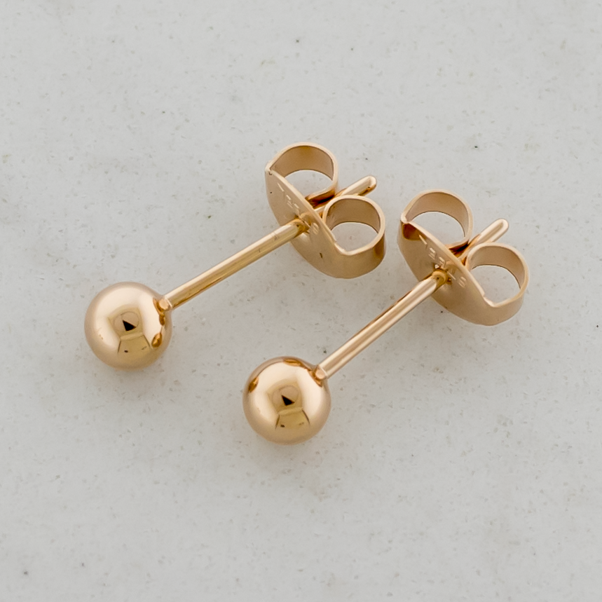 Steel Plain Ball Earring Studs