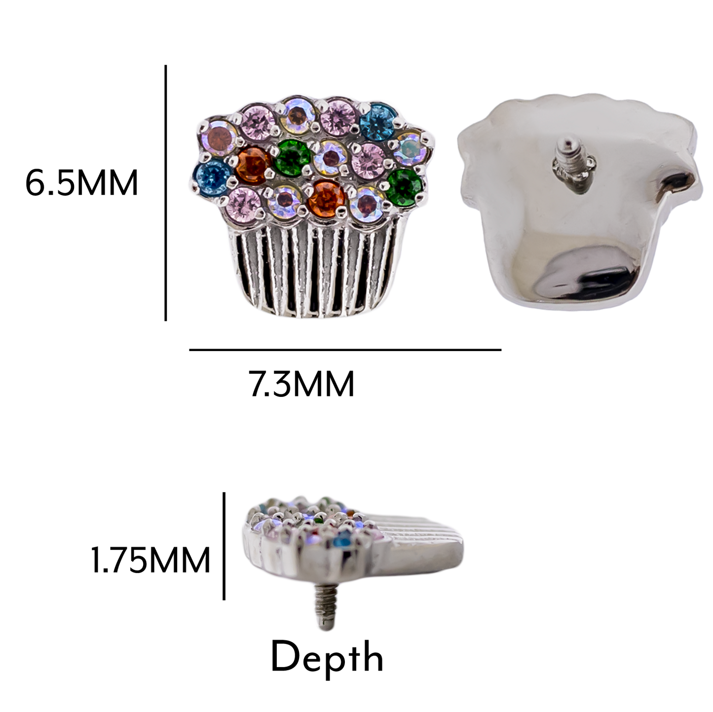 16G/18G Steel Internally Threaded End- Cupcake