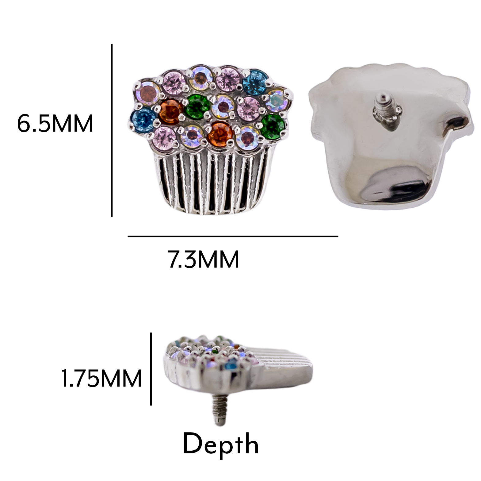 16G/18G Steel Internally Threaded End- Cupcake