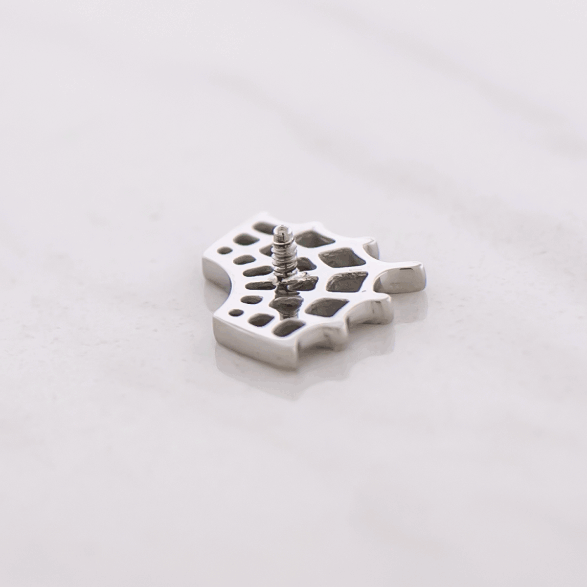 16G/18G Steel Internally Threaded End- Spider Web - Pierced Addiction