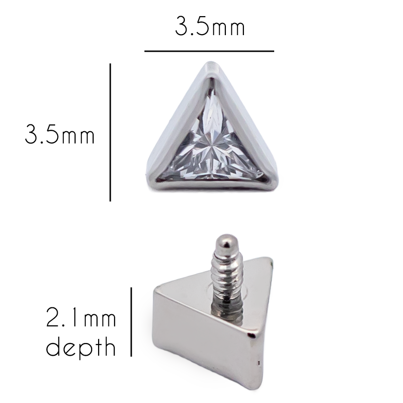 16G/18G Steel Internally Threaded Triangle CZ End