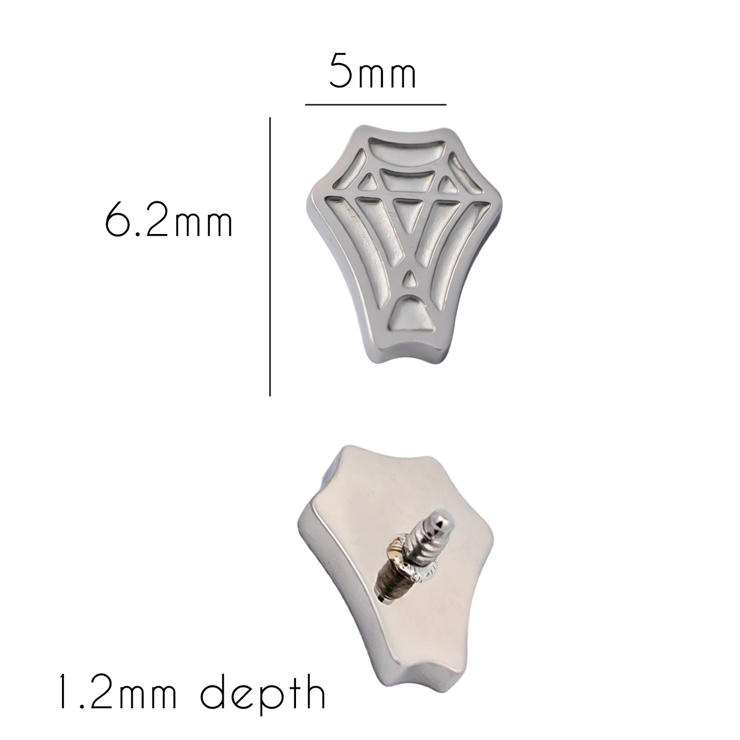 16G/18G Steel Internally Threaded Coffin Spider Web End
