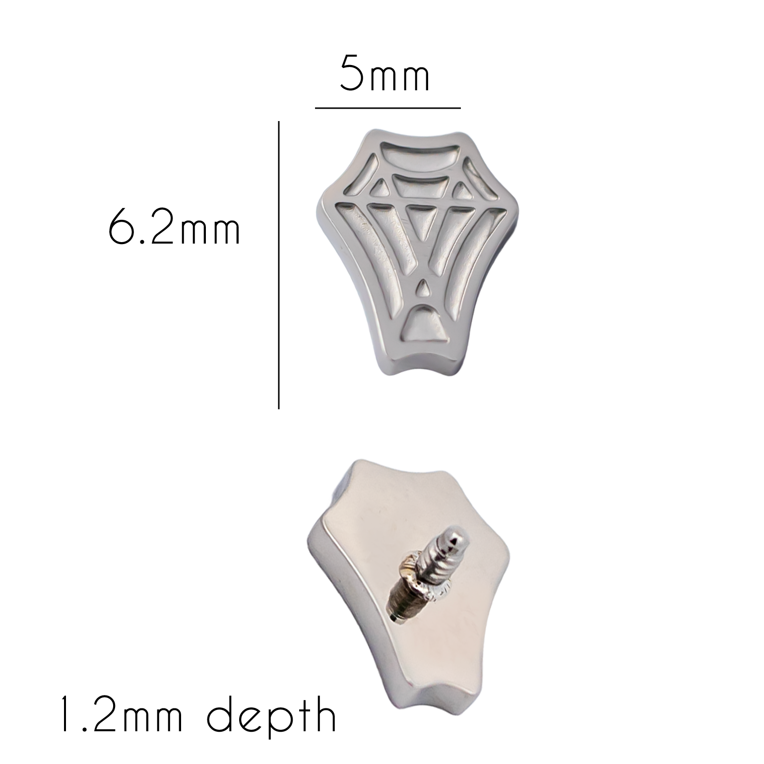 16G/18G Steel Internally Threaded Coffin Spider Web End