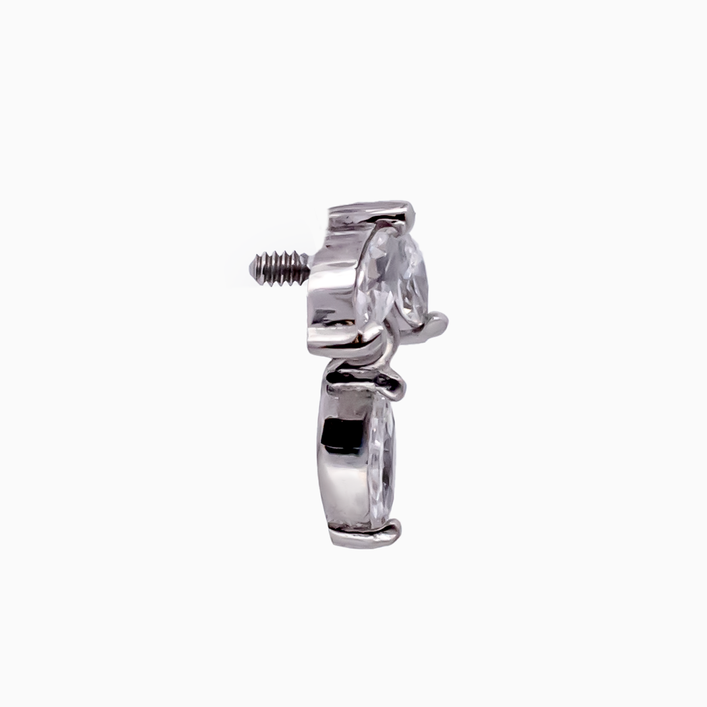 Steel Internally Threaded End - Marquise Gem Dangle 16G