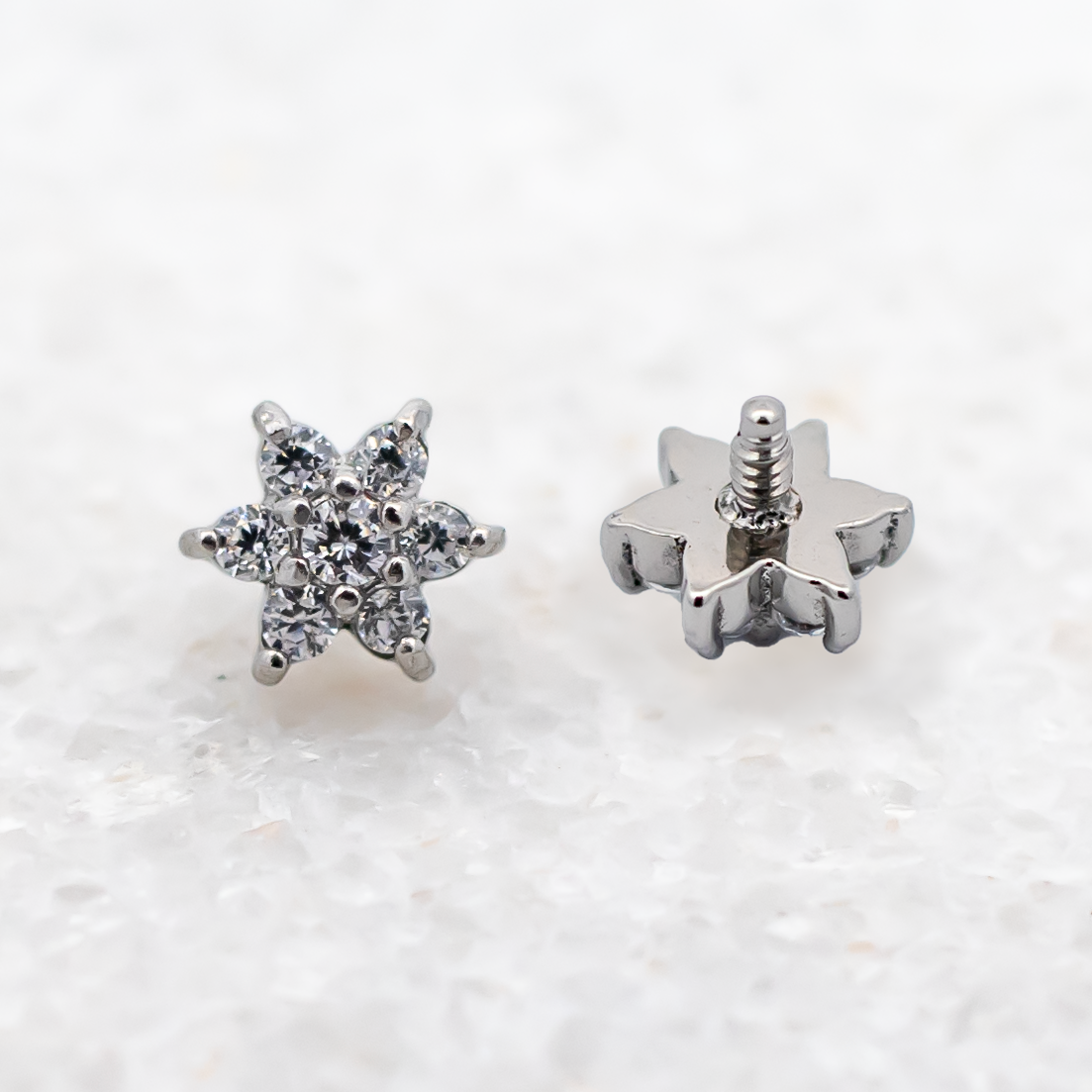 16G/18G Steel Internally Threaded Seven-Gem Flower End