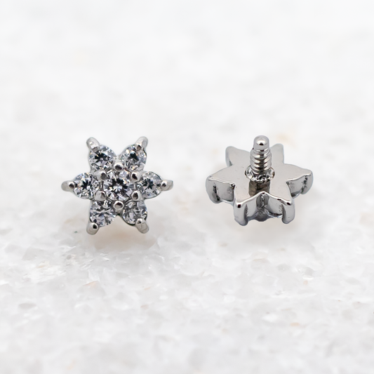 16G/18G Steel Internally Threaded Seven-Gem Flower End