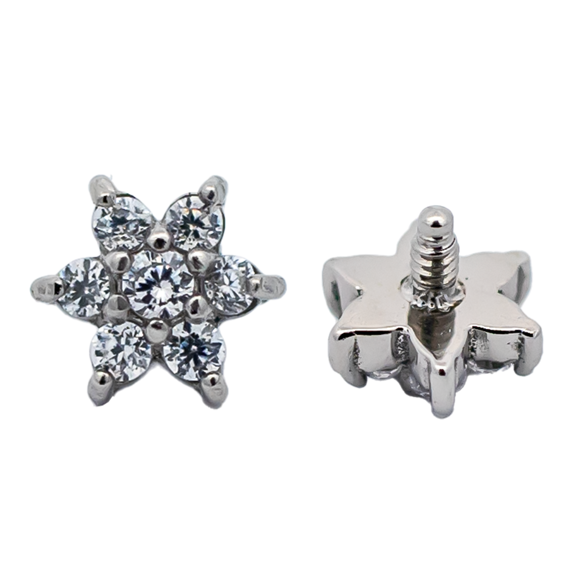 16G/18G Steel Internally Threaded Seven-Gem Flower End