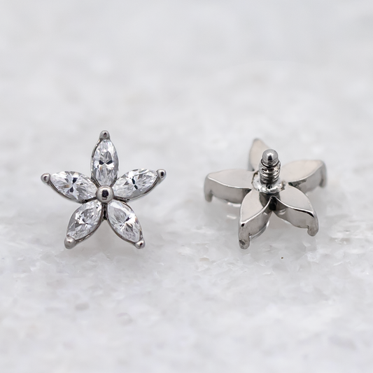 16G/18G Steel Internally Threaded Five-Marquise Flower End