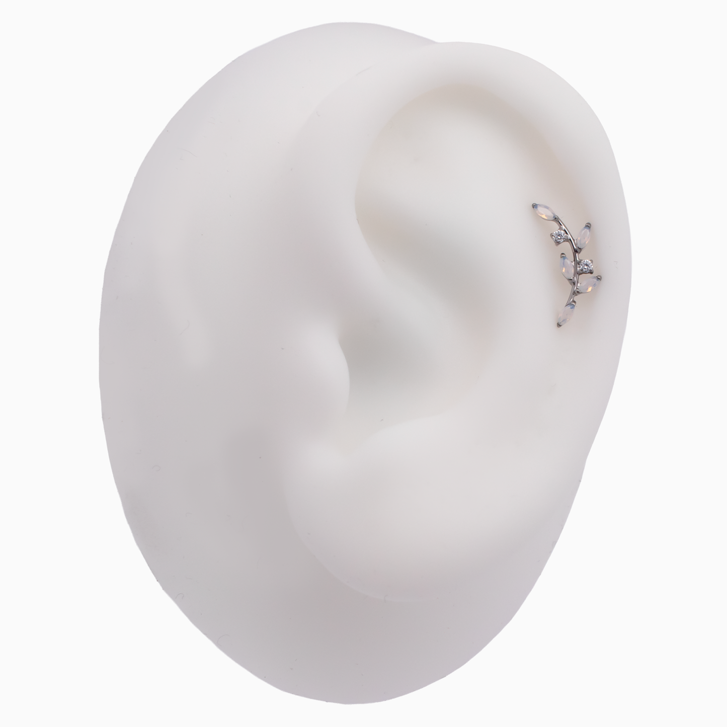Steel Internally Threaded Opalite Branch End 16G