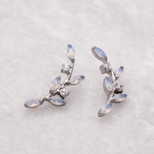 Steel Internally Threaded Opalite Branch End 16G