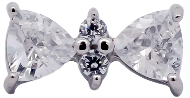 Steel Internally Threaded End - 2 Trillion CZ W/Round CZ 16G