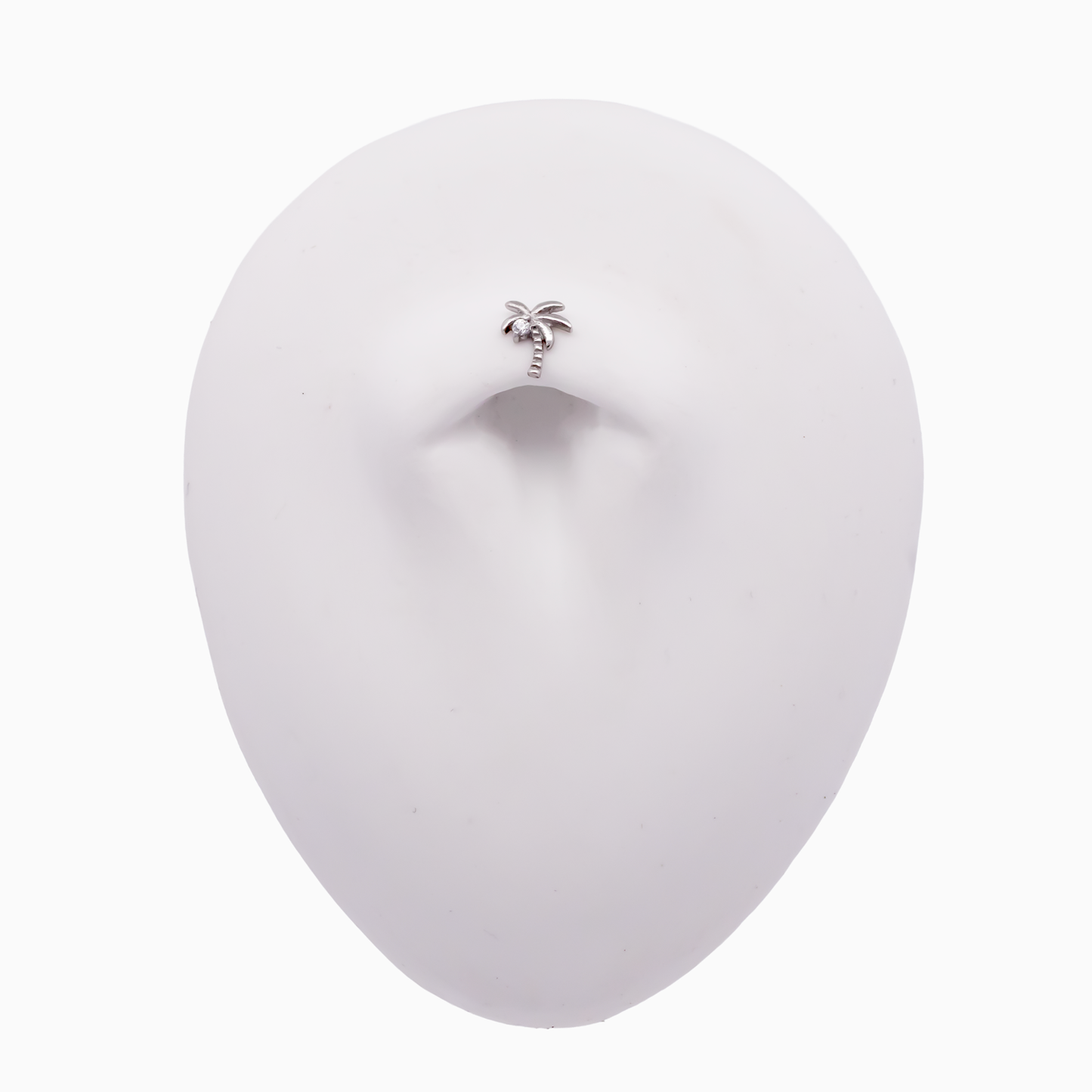 Steel Internally Threaded Palm Tree CZ End - 16G