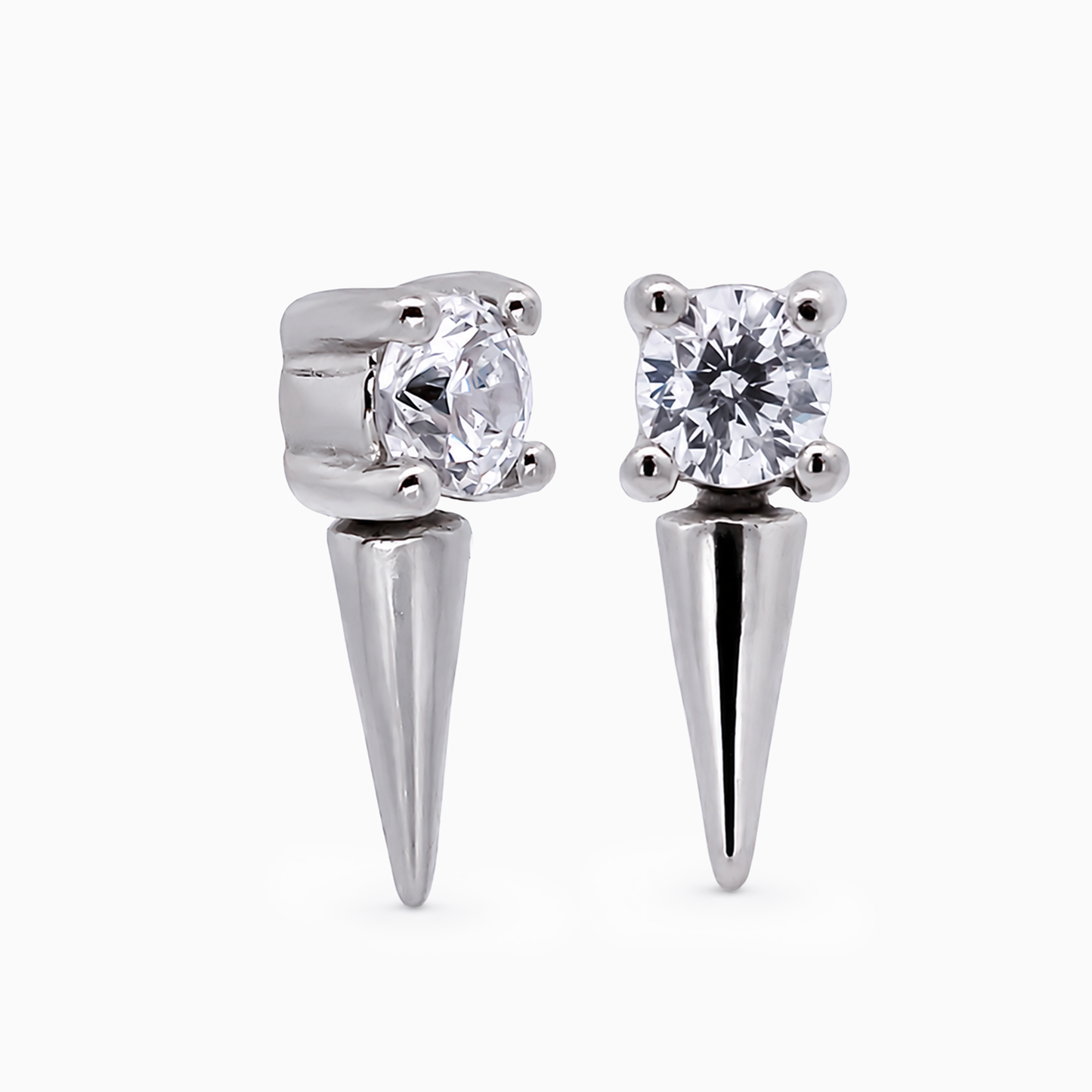Steel Internally Threaded End with Gem-Topped Long Spike – 16G
