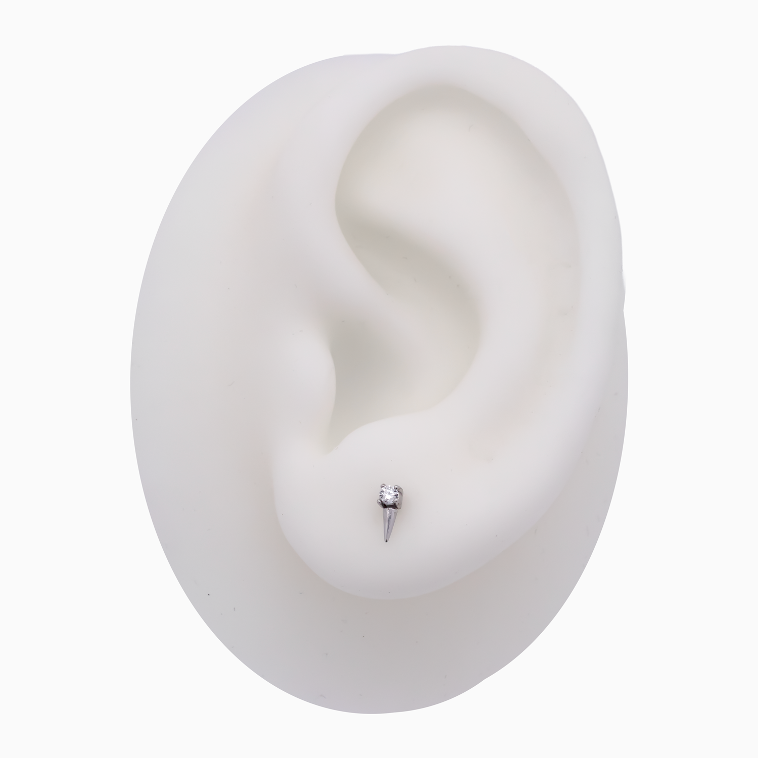 Steel Internally Threaded End with Gem-Topped Long Spike – 16G