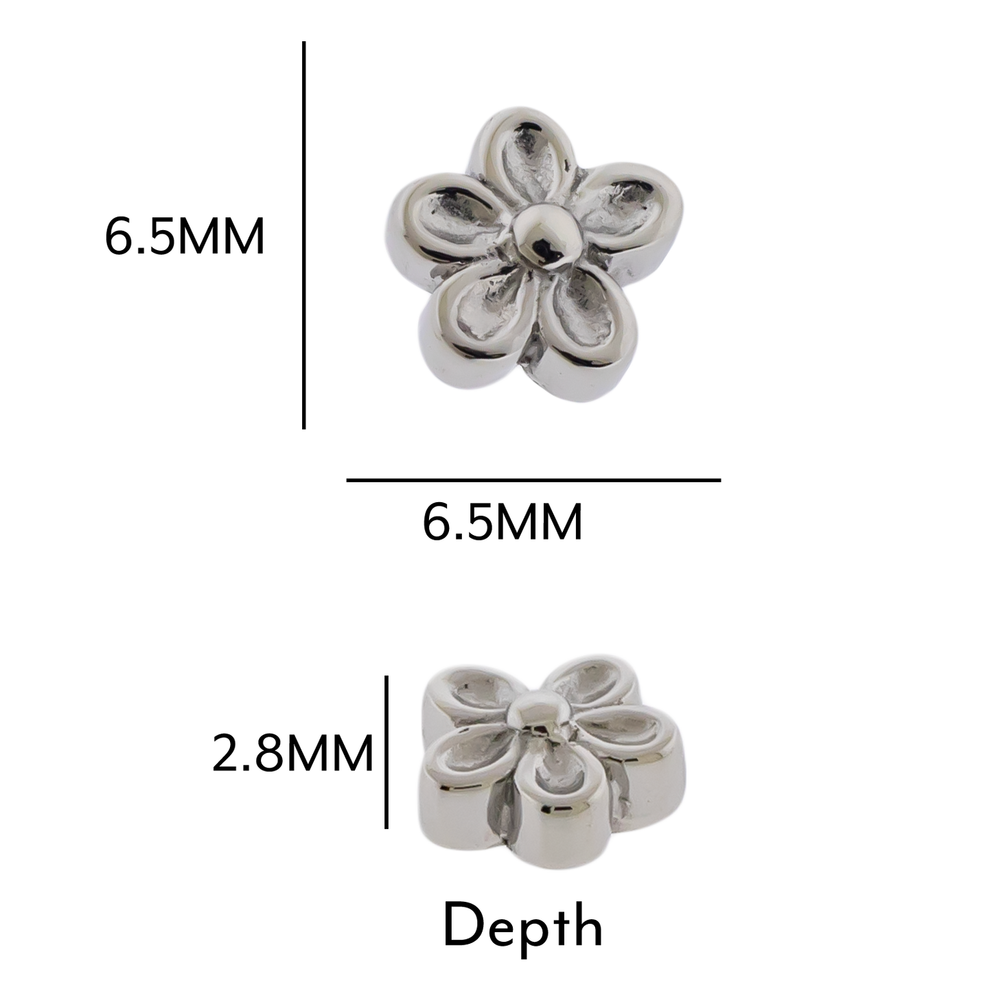 Steel Externally Threaded End - Flower 16G