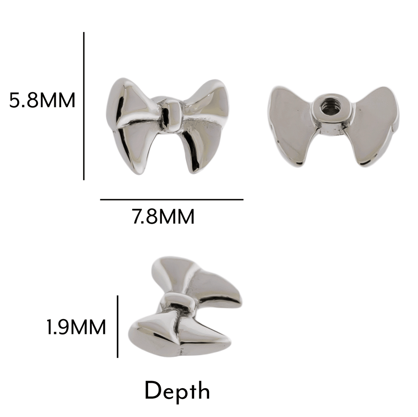 Steel Externally Threaded End - Bow 16G