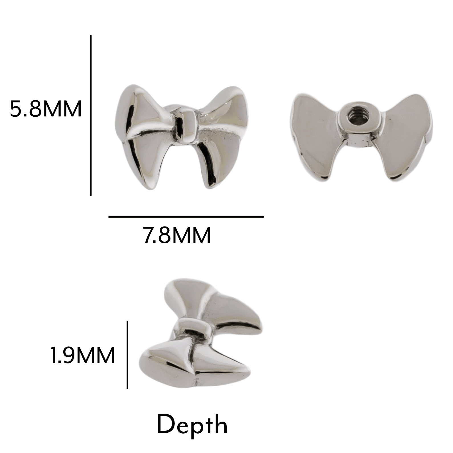 Steel Externally Threaded End - Bow 16G