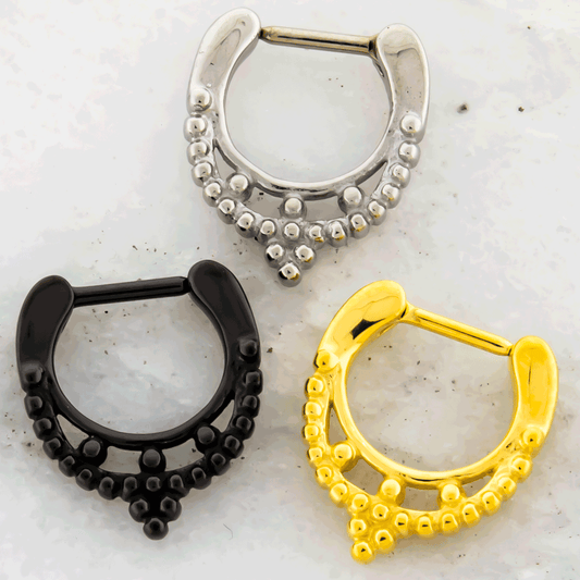 Beaded Collar Septum Clicker