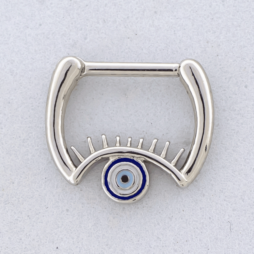 16G Septum Clicker w/ Evil Eye