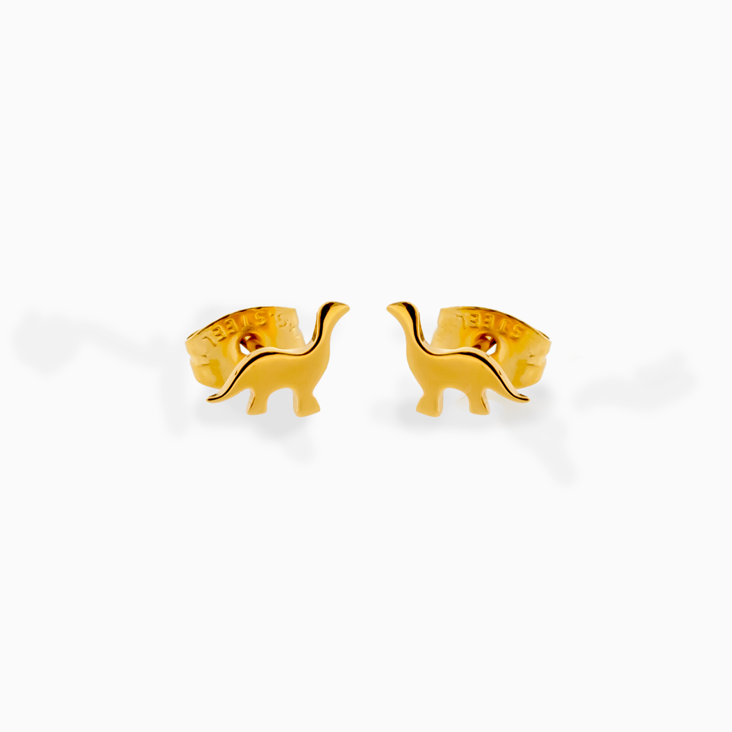 Steel Dinosaur Earring Studs
