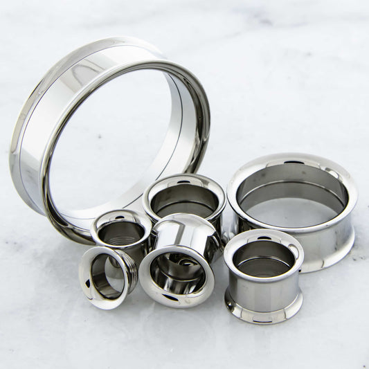 Steel Double Flare Tunnels - Internally Threaded - Pierced Addiction