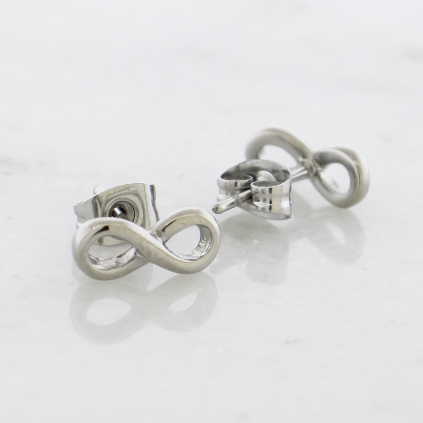 Steel Infinity Earring Studs