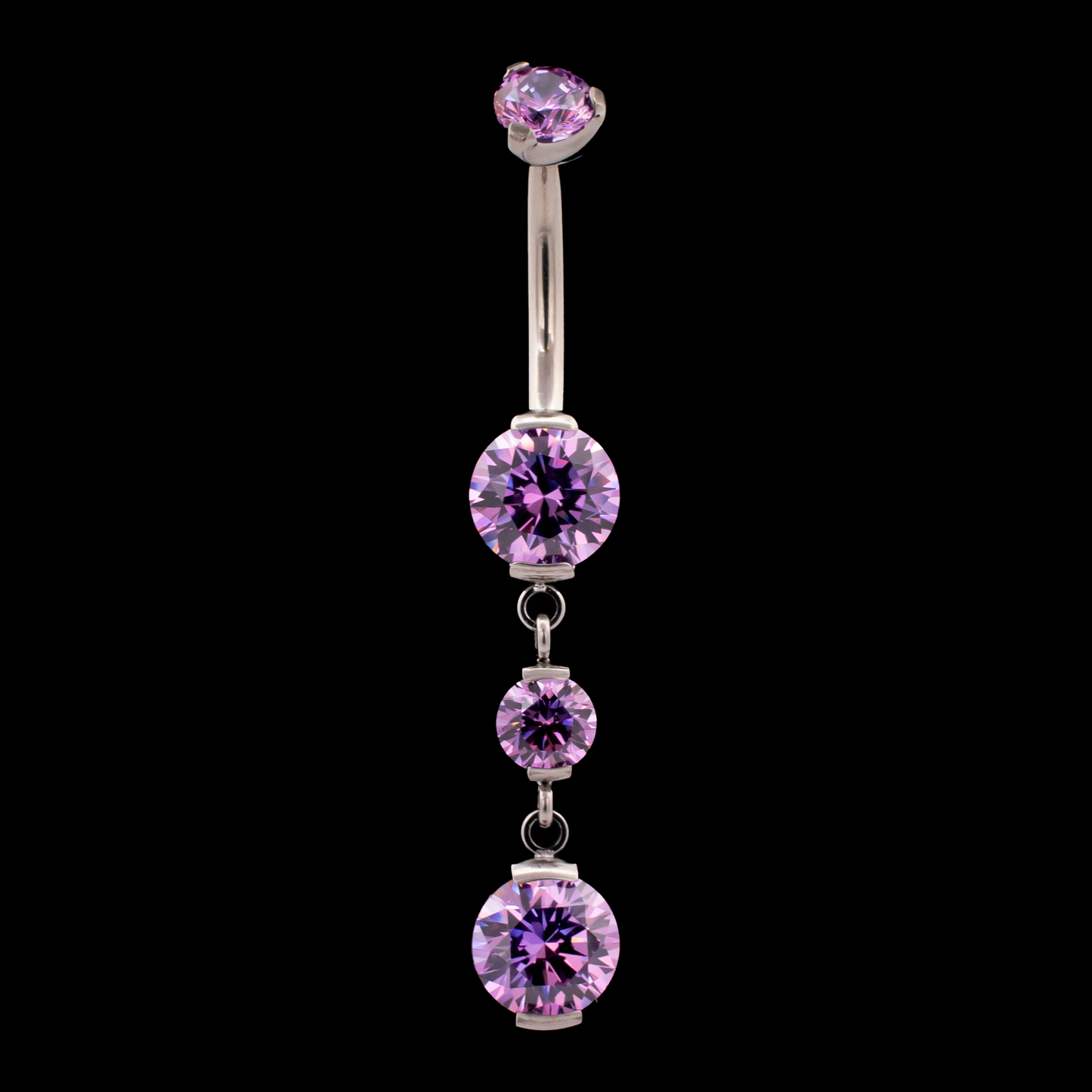 Premium Zirconia Dangling Navel Ring