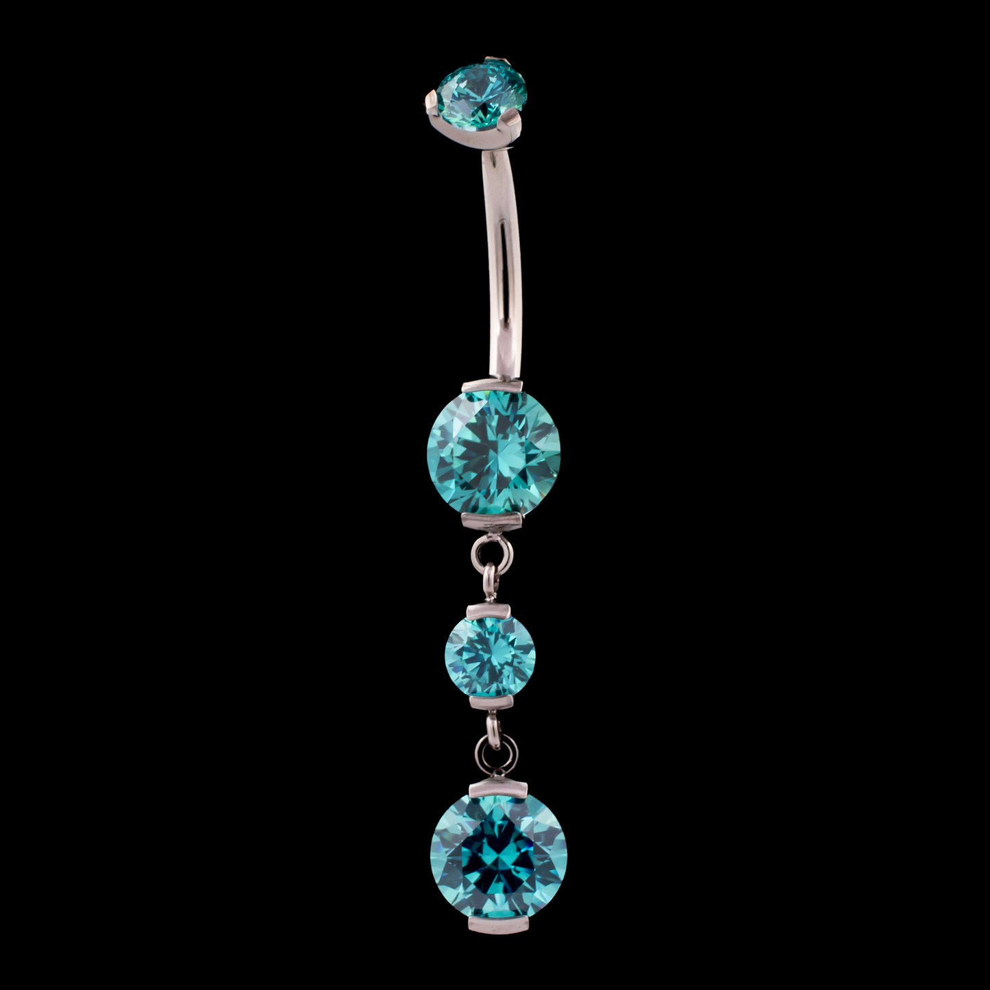 Premium Zirconia Dangling Navel Ring