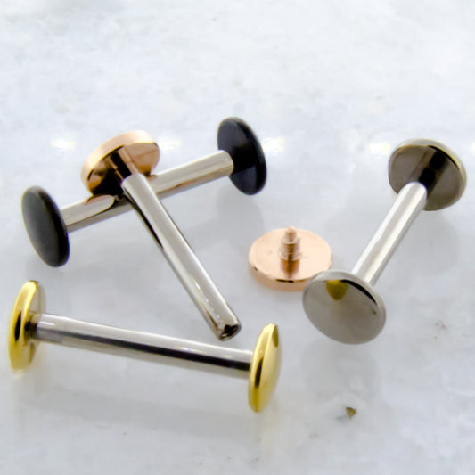 14g Steel Internally Threaded Barbell w/ Flat Discs