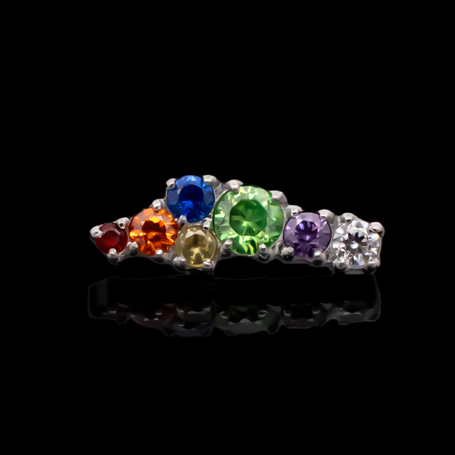Zoe - 16G Rainbow Internally Threaded End