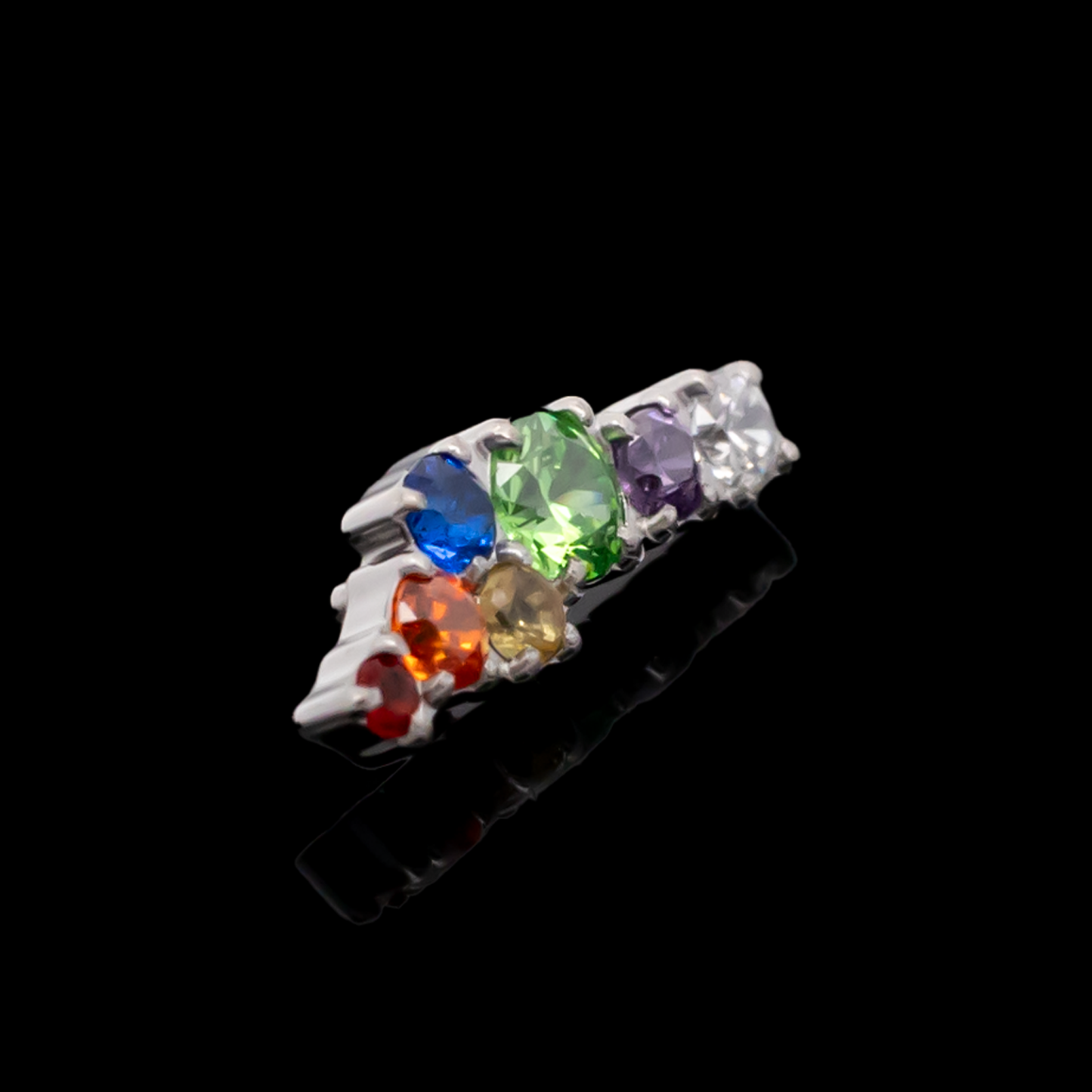 Zoe - 16G Rainbow Internally Threaded End