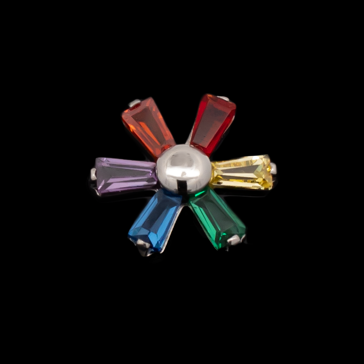 Aya - Titanium Rainbow Internally Threaded End - Pierced Addiction
