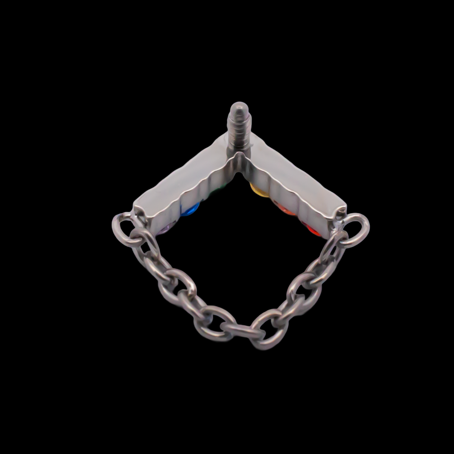 Aurelie - 16G Rainbow Internally Threaded End