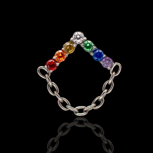 Aurelie - 16G Rainbow Internally Threaded End